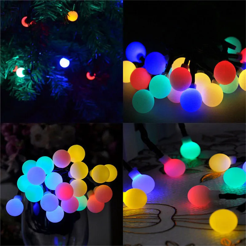 

Multicolor 50Leds solar light series waterproof outdoor ball fairy string Holiday Xmas Garden Wedding Home decoration LED string