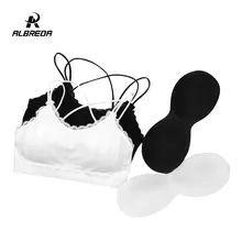 ALBREDA 2/pc Women Fitness Yoga Sports Bra for Running Straps Padded Top Quick Dry Workout Sport bra women Sleeping underwear