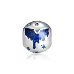 Подходит для браслетов Pandora Charms 100% 925 пробы-серебро-ювелирные изделия Спящая красавица Замок бусины Бесплатная доставка