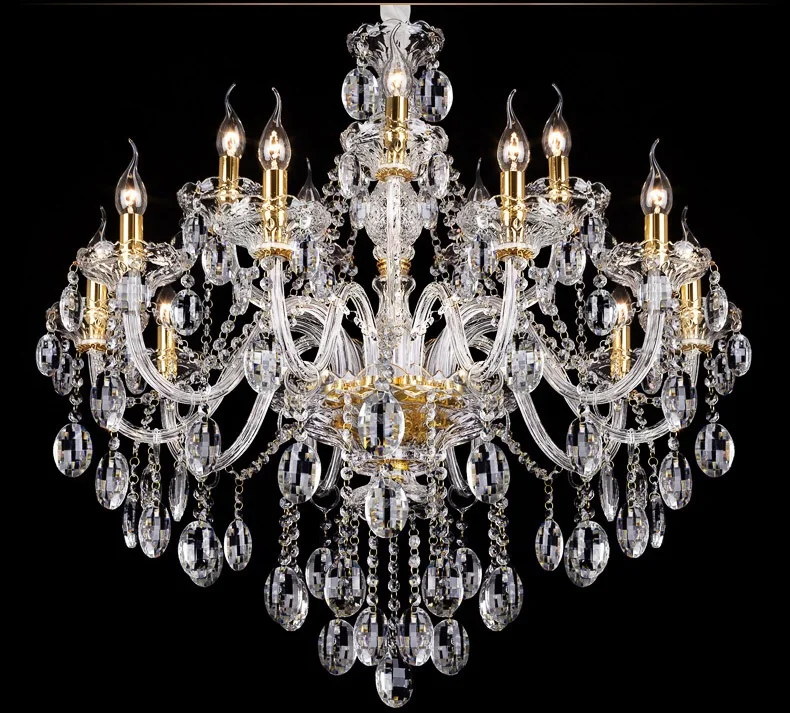 Luz do Candelabro de Cristal Moderna Grande Lustres Luxo Moderno Lustre Iluminação Moda Ouro Transparente k9 Cristal 5 Cheap lamp night light