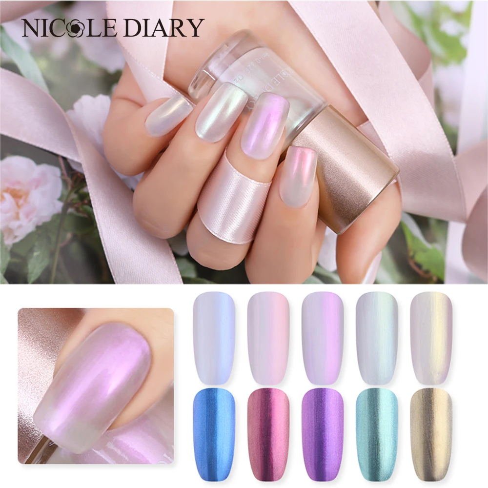NICOLE DIARY 2 шт. набор из ракушек лак для ногтей прозрачный корпус Блестящий