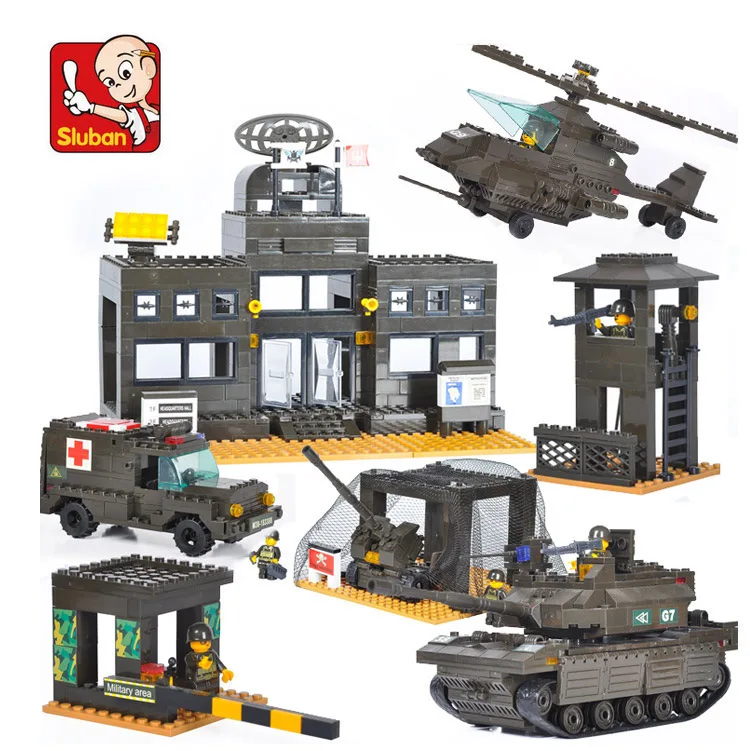 Sluban model building kits compatible with lego city army 1080 3D blocks Educational model & building toys hobbies for children Sluban model building kits compatible with lego city army 1080 3D blocks Educational model & building toys hobbies for children