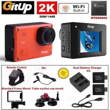 Gitup git2 Pro 2 К 1080 P WI-FI Спорт действий Камера + наручные Дистанционное управление + микрофон + Зарядное устройство Батарея Наборы