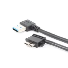 USB3.0A мужской правый поворот Micro USB Мужской левый изгиб данных зарядный кабель для жесткого диска мобильный телефон ноутбук с камерой двойной локтевой кабель