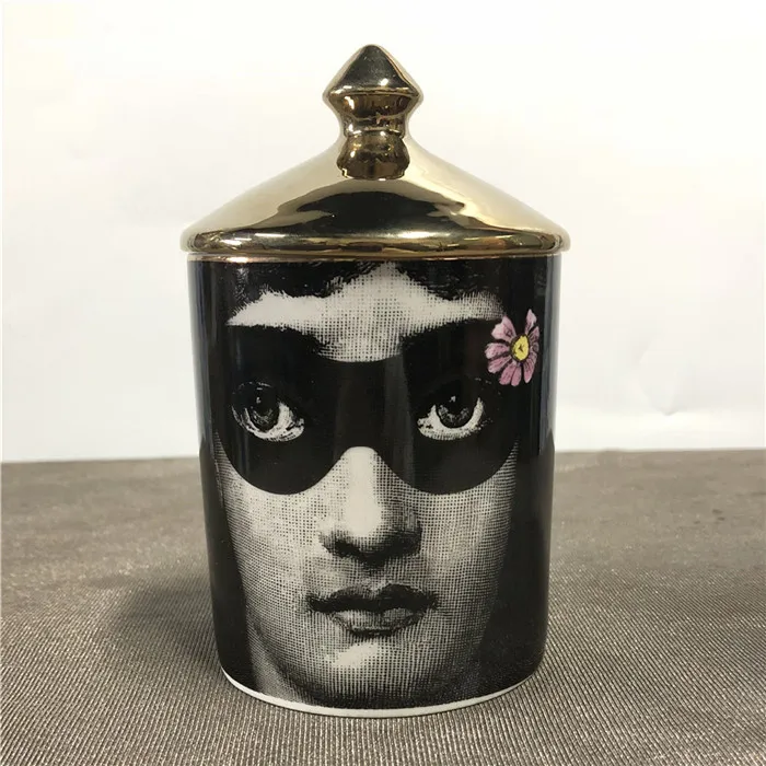 Подсвечник Fornasetti, ручная работа, кувшин для свечей, ретро, Lina, для хранения лица, керамический контейнер, украшение для дома, ювелирный ящик для хранения - Цвет: 7