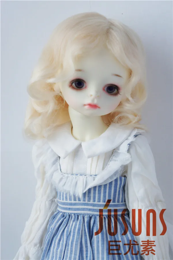 JD044 SD BJD парики из мохера для кукол 1/3 средней длины кудрявая кукла парик Размер 8-9 дюймов волшебный мохер волос для виниловой куклы