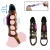 Male Penis Vibrating Ring Enlargement Penis Extender Sleeve for Men Delay Ejaculation G Spot Stimulator Glans Vibrator Sex Toys 1