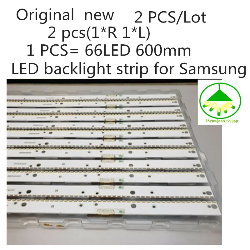 2 шт./лот Оригинальный Новый 66LED 600 мм Светодиодная подсветка полоса для Samsung