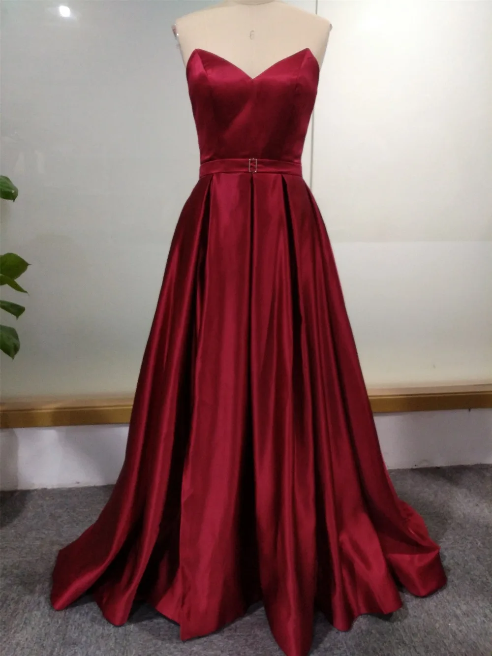 Темно-красное платье De Soiree, Длинные вечерние платья с карманами, милое бальное платье, v-образный вырез, высокий разрез, атласное торжественное платье