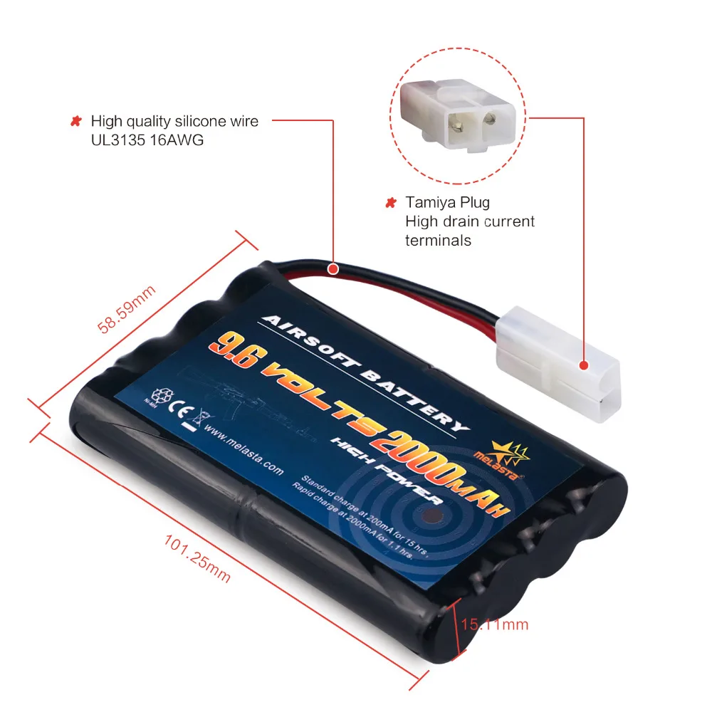 Melasta 8S AA 9,6 v 2000mAh NiMH аккумулятор с разъемом разряда Tamiya для RC автомобилей лодки RC гаджеты страйкбольные пистолеты