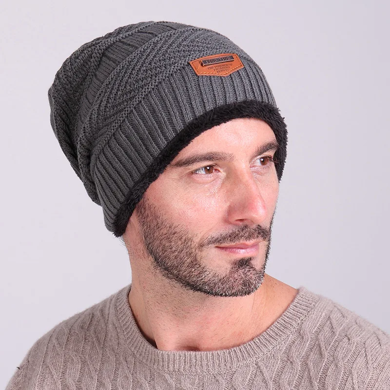 

Men Warm Hats Beanie Hat 2017 Winter Knitting Wool Hat for Unisex Caps Lady Beanie Knitted Caps Women's Hats Outdoor Sport Warm