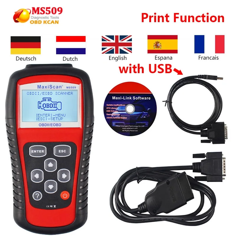 Autel MaxiScan MS509 OBD2 диагностический сканер неисправностей двигателя автоматический считыватель кодов MS509 OBDII считыватели кодов и сканирующие инструменты