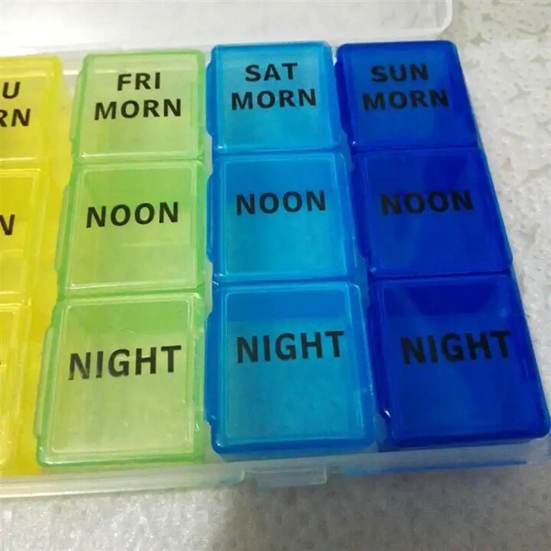 Medication Storage Box Weekly Mini Medication Organizer 7 Day 21 Slots Pill Medicine Box Organizer For Medications