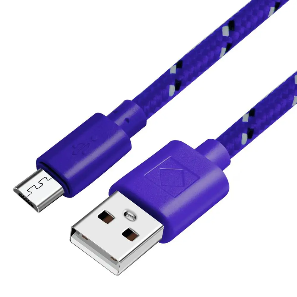Нейлоновый Кабель Micro-USB в оплетке, синхронизация данных, usb-кабель для зарядки samsung, huawei, Xiaomi, Android Phone, 1 M/2 M/3 M, кабели для быстрой зарядки