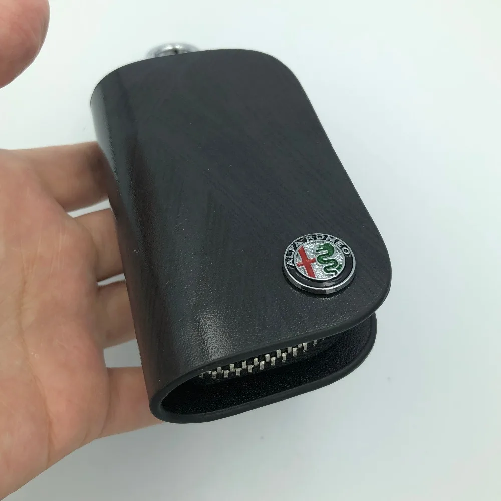 Универсальный автомобильный кожаный чехол для ключей ключница, чехол, кошелечного типа брелок для Alfa Romeo 159 Giulia Giulietta Mito брелок сумки для ключей