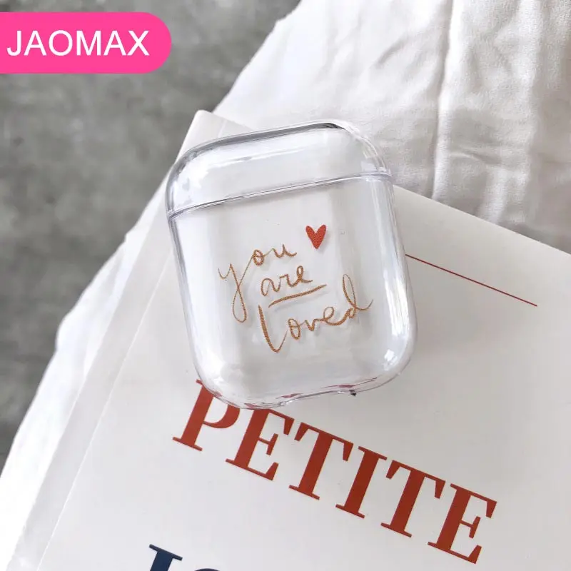 Чехол Jaomax из твердого поликарбоната прозрачный чехол для Airpods с изображением