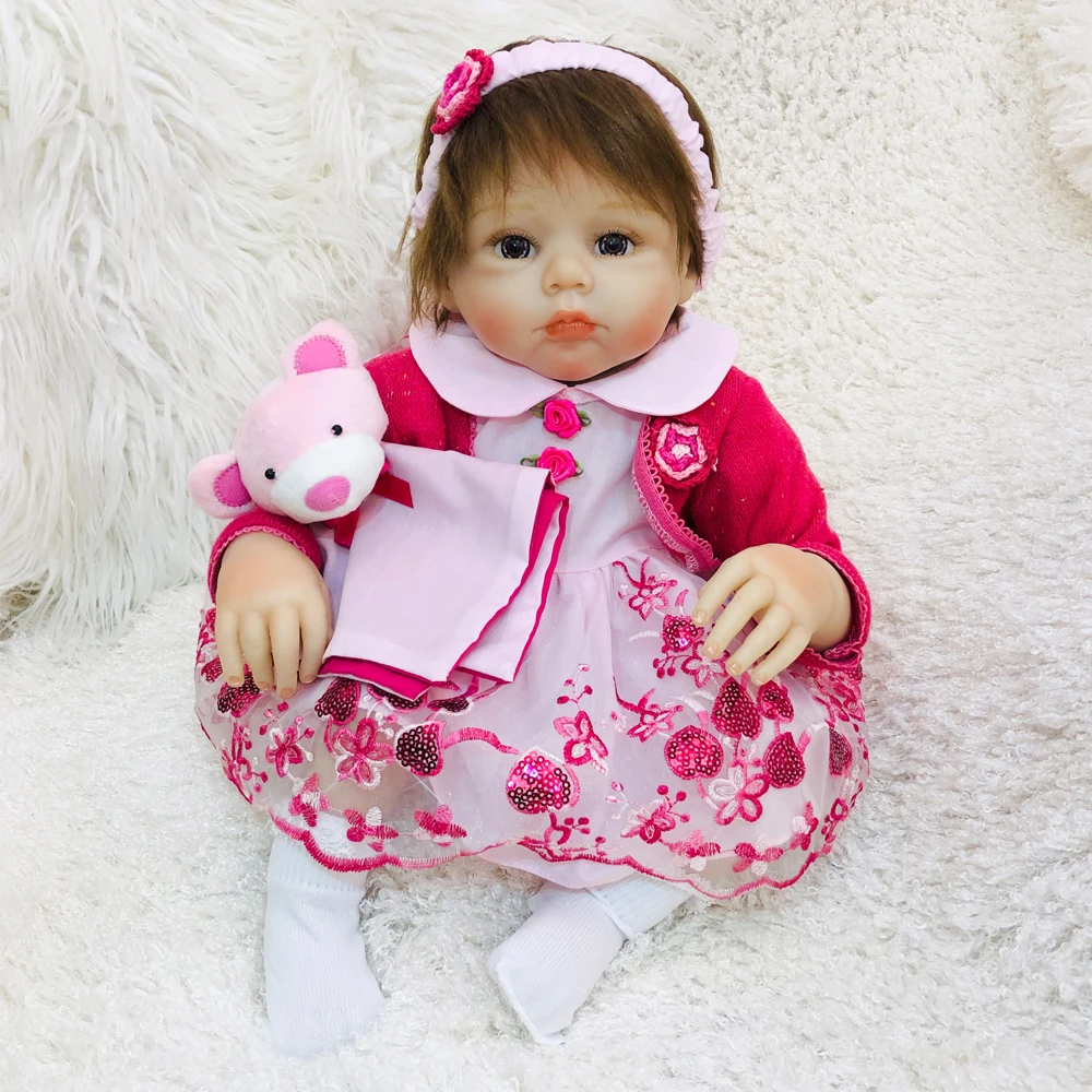 Кукла Reborn для девочек 50 см Реалистичная силиконовая кукла reborn bebe alive виниловая