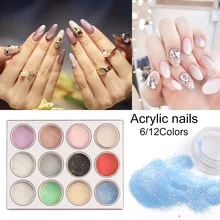 6/12 шт инструментов для ногтей с украшением в виде кристаллов, акриловую пудру для скульптурной резьбы украшения 3D для Неил арта украшения для кончиков ногтей строитель Маникюрный Инструмент аксессуары для ногтей