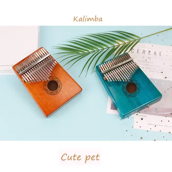 

Paino 17 Key Kalimba Mbira Calimba African solid Mahogany Thumb Piano Finger with Bag Keyboard Marimba Wood Musical Instrument