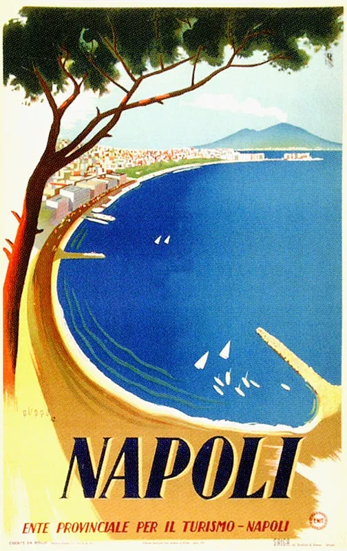 Италия туризма Плакаты Napoli экскурсии классический Наклейки на стену холст
