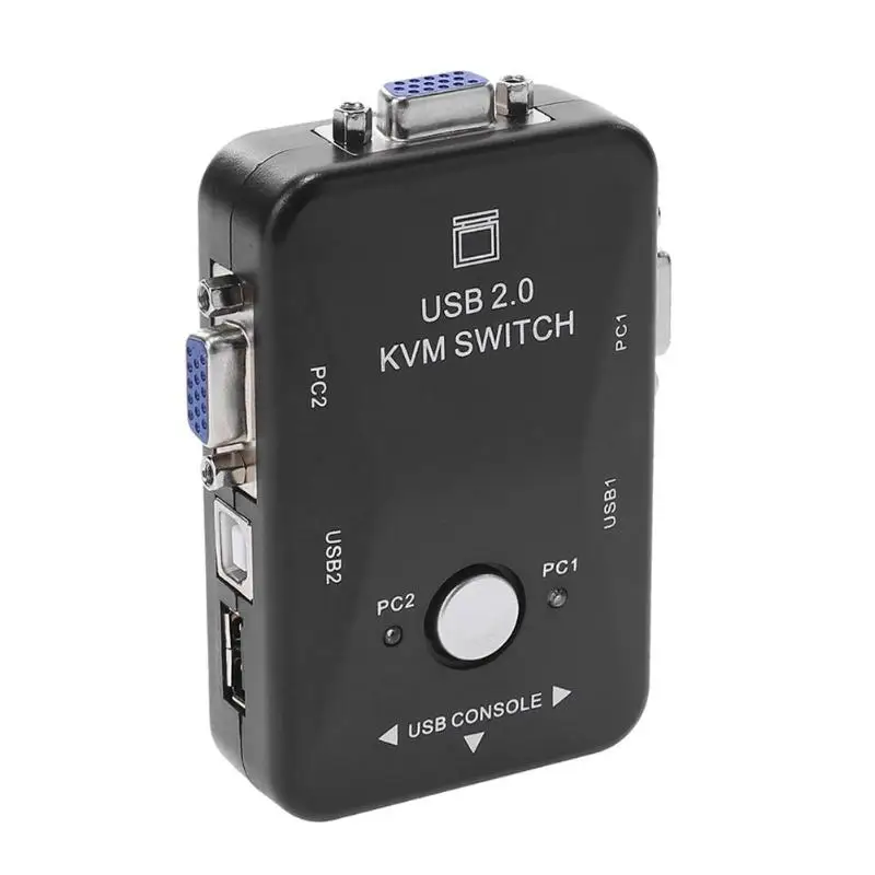 2018 Высокое качество USB 2,0 2 Порты и разъёмы 1920*1440 USB kvm-переключатель Switcher коробка VGA SVGA разделитель Авто контроллер Мышь клавиатура