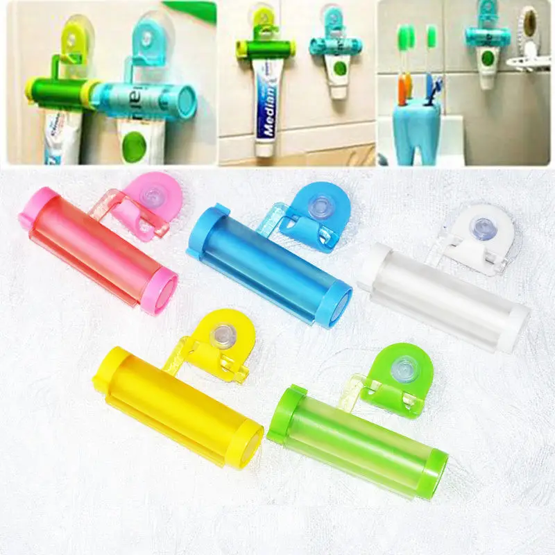 1 pc Plastic Rolling Tube Squeezer Useful Toothpaste Easy Dispenser Bathroom Holder Free Shipping