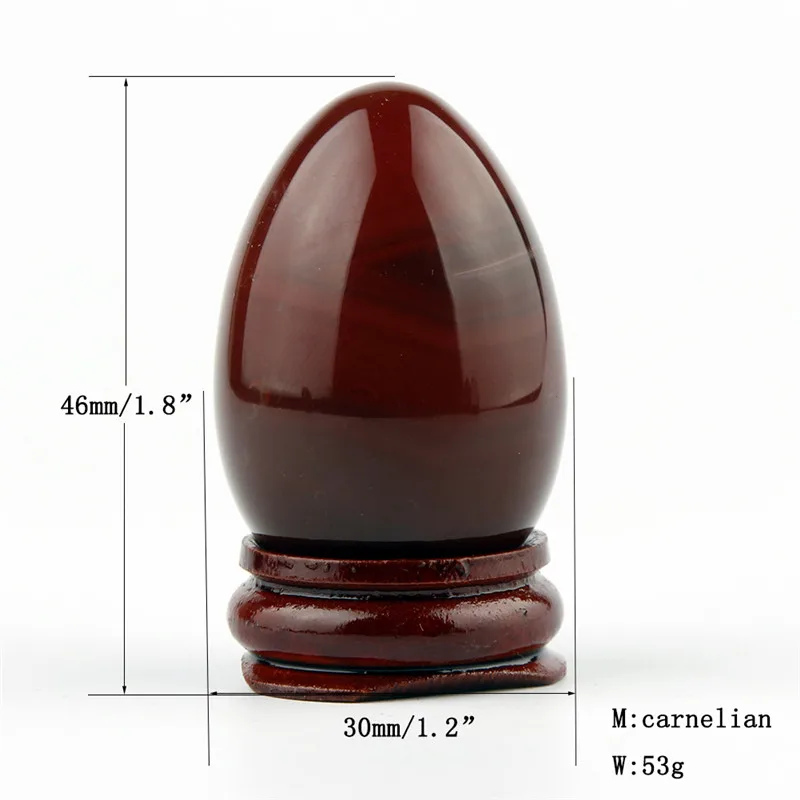 Натуральный Сердолик 40 мм яйца драгоценный камень резные ремесла с деревянной подставкой Чакра Исцеление Рейки украшения дома бусины Бесплатный мешочек