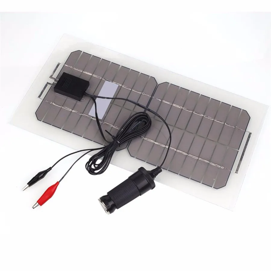 

Universal 12V 5.5W Portable Solar Panel Car Battery Charger for Motor Boat Vehicle 5V USB for Automobile, Camping Car, Marine