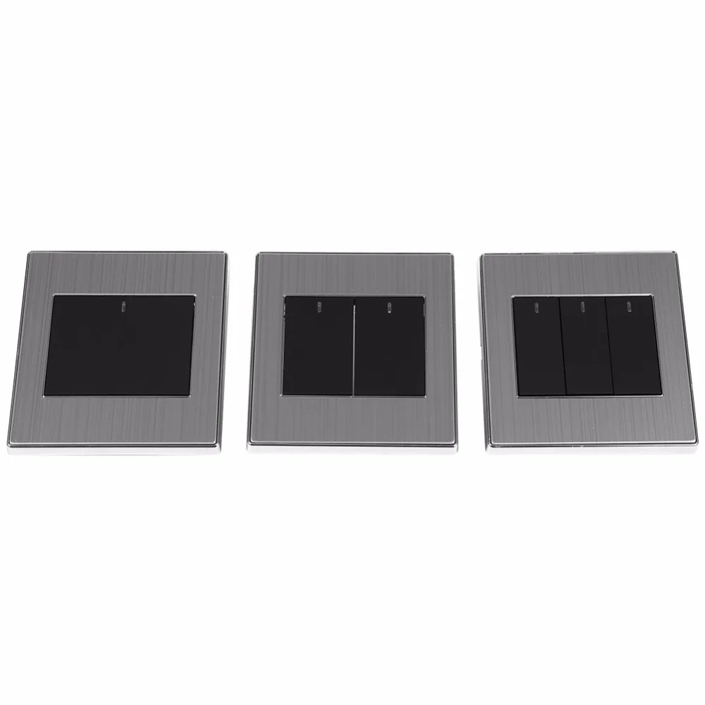 

Home Light Wall Switch 1/2/3 Gang 1 Way 250V 10A Home Modern Type Electrical Push Buttons Light Touch Switch Panel LED light