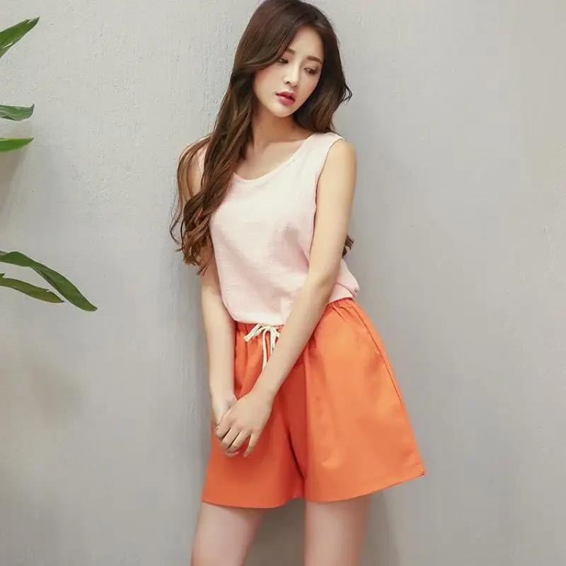 Шорты женские хлопковые с завышенной талией лето 2016|shorts hot|cotton shorts womenwomen high waist |