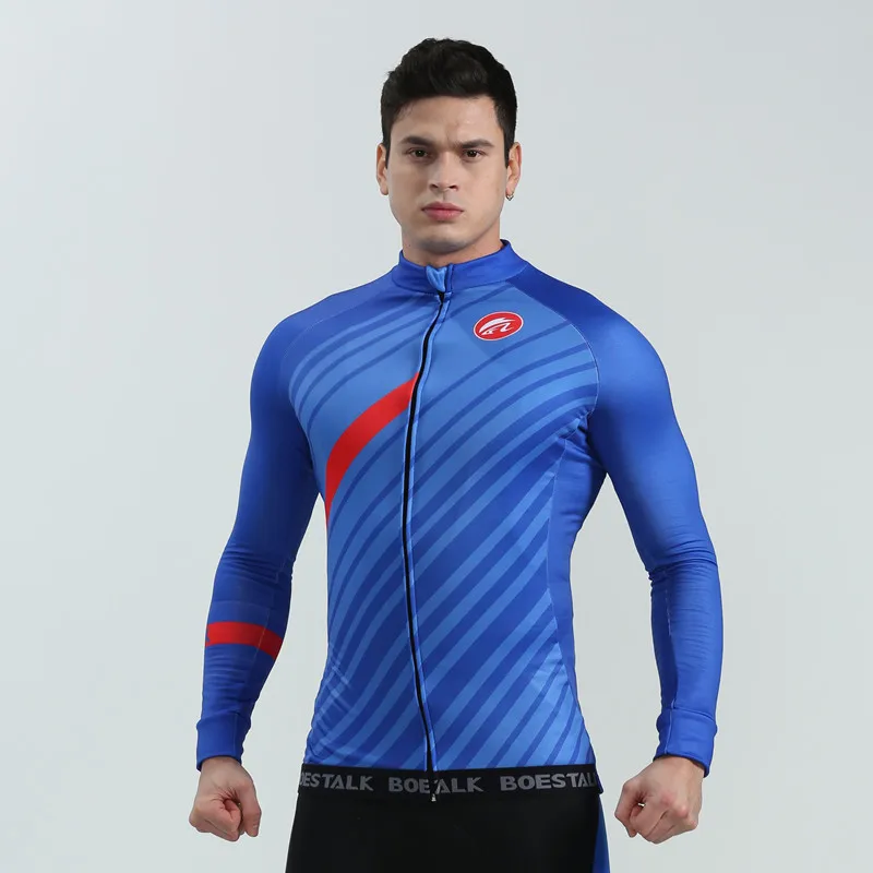 Men cycling jersey winter long sleeve fluorescence stripes bicycle jersey maillot ciclismo hombre triathlon team clothing custom