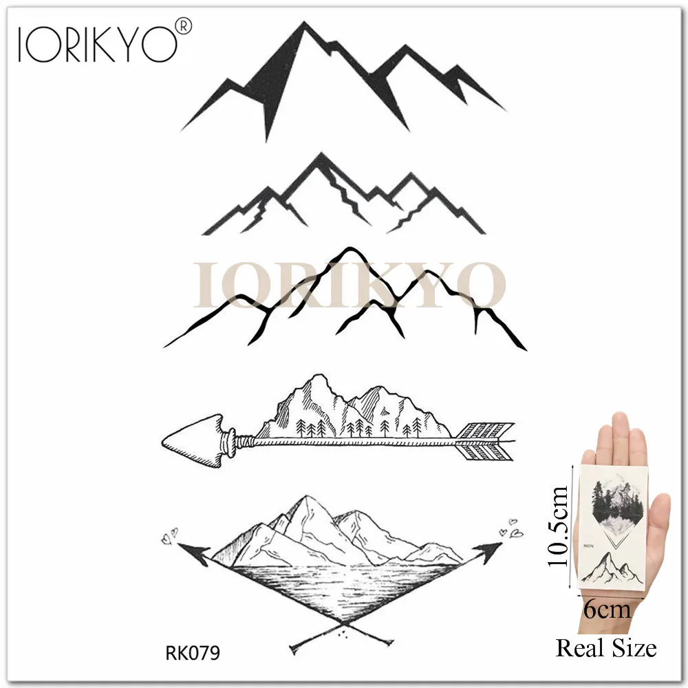 Временные татуировки ioriyo черные наклейки с якорем Орлом женские