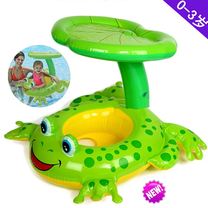 Green Frog Inflatable Float Swiming Ring Seat  Baby Infants Kids Child Swimming 