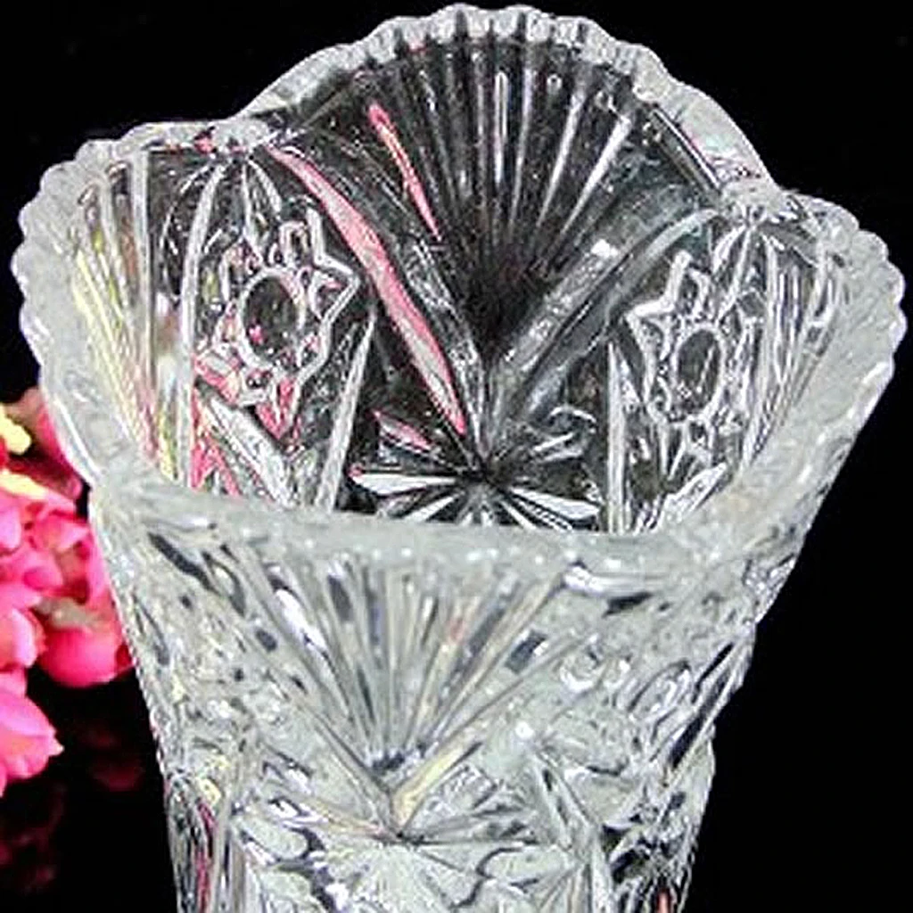 Glass Flower Planter Vase Terrarium Container Ornament For Living Room Table Decor