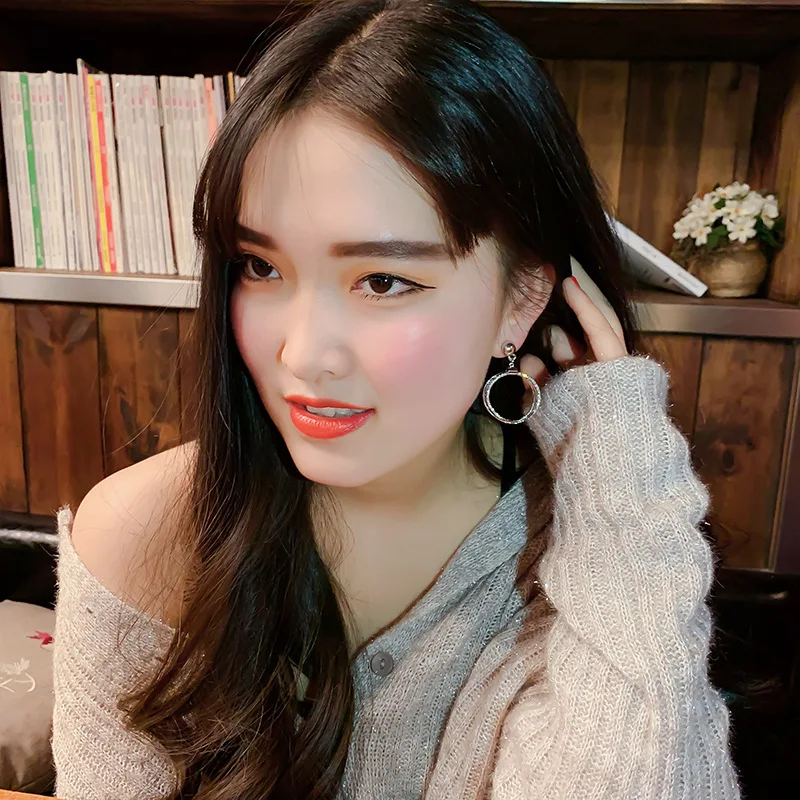 FYUAN модные круглые геометрические Висячие серьги для женщин Bijoux Золотой