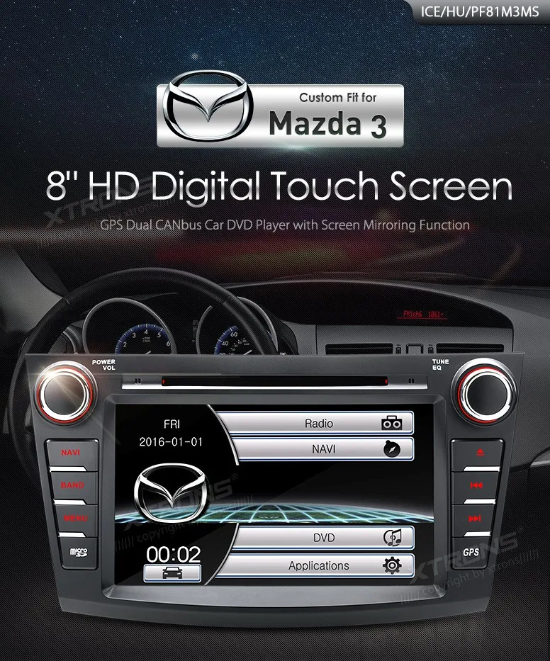 Clearance XTRONS 8 inch in dash Head Unit double din Car DVD Player GPS Navigation stereo Radio MP4 CANbus for Mazda 3 2010 2011 2012 2013 0 Clearance XTRONS 8 inch in dash Head Unit double din Car DVD Player GPS Navigation stereo Radio MP4 CANbus for Mazda 3 2010 2011 2012 2013 0