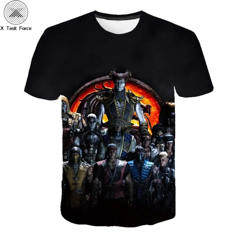 

summer New Men Women Fighting game Kids T Shirt Funny Tee Shirt Casual Hip Hop Streetwear Anime 3D Mortal Kombat 11 Printed Tops