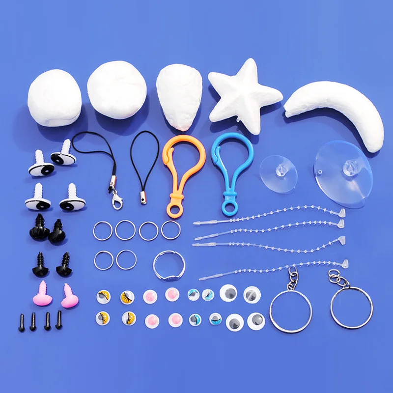 

Slime 54 Pcs Clay Molds Parts DIY Making Tools New Plastic Clay Accessories Eyes Nose And Lanyard Educational Kids Slime Toys