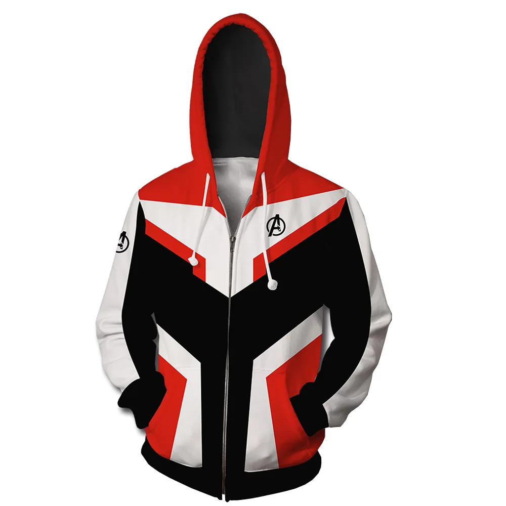 Unisex Mens Womens 3D Avengers 4 Endgame Red Hoodie Zipper Jacket Short Coat Sports Wear Costume Cosplay Prop Unisex Mens Womens 3D Avengers 4 Endgame Red Hoodie Zipper Jacket Short Coat Sports Wear Costume Cosplay Prop