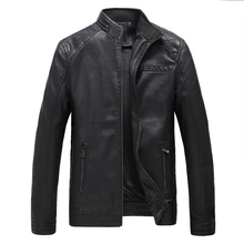 Повседневная кожаная куртка мужские зимние ветрозащитные пальто толстые модные дизайнерские черные Куртки из искусственной кожи мужская брендовая одежда Большие размеры L-5XL