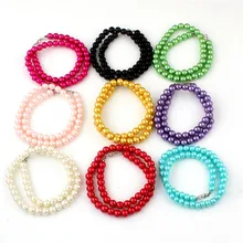 Изысканные ювелирные изделия ключицы цепи 8 мм имитация жемчуга бусы ожерелье женские вечерние ожерелья