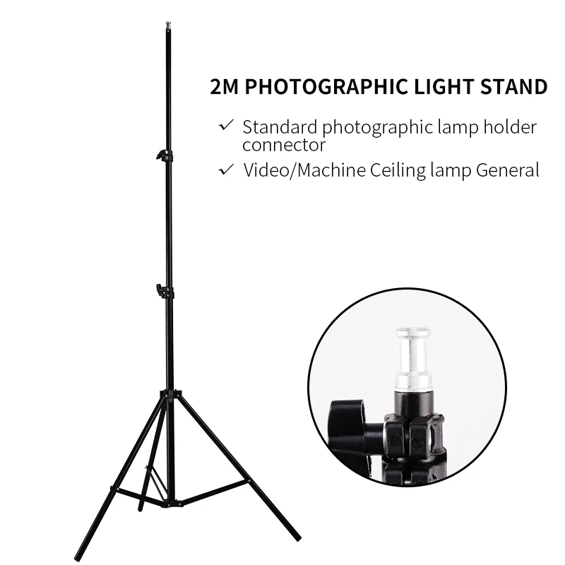 

Photo 2M(79in) Tripod Light Stand For Photo Studio Softbox Video Flash Umbrellas Reflector Lighting Background Stand