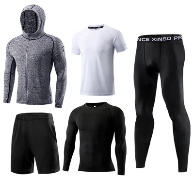 Новое поступление, спортивный костюм, мужские наборы для бега, для бега, баскетбольное белье, спортивная одежда, для спортзала, трико, спортивный костюм для бега, тренировочная одежда - Цвет: 15