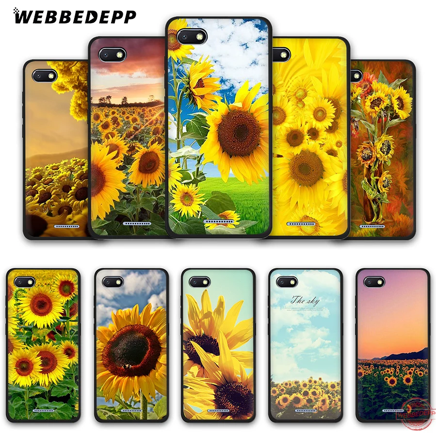 WEBBEDEPP Sunflower Summer Soft Phone Case for Redmi Note 8 7 6 5 Pro 4A 5A 6A 4X Plus S2 Go Cases | Мобильные телефоны и