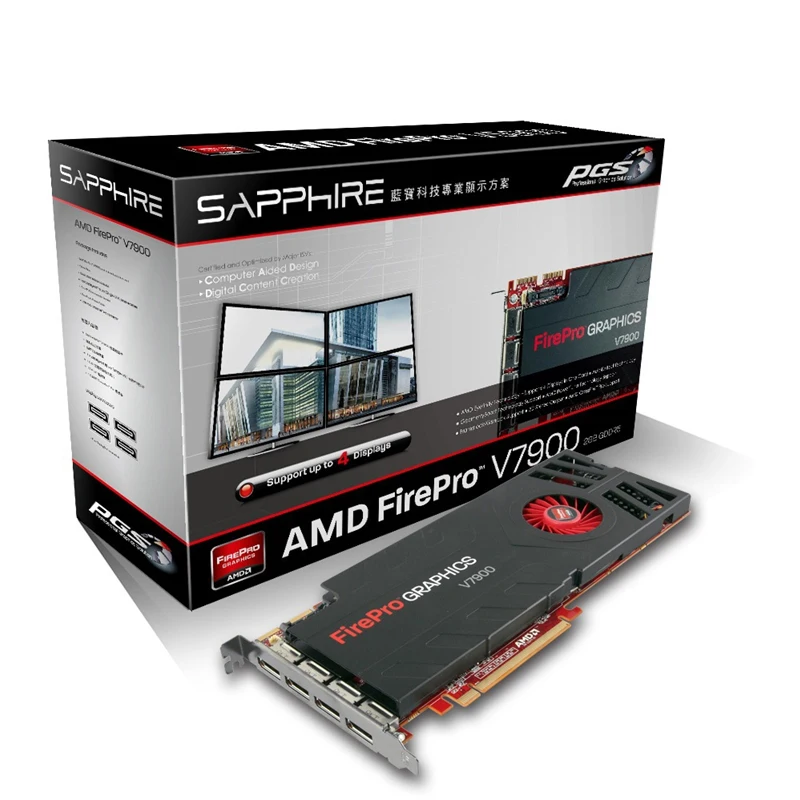 SAMD FirePro V7900 2G Sapphirey 256bit professional graphics