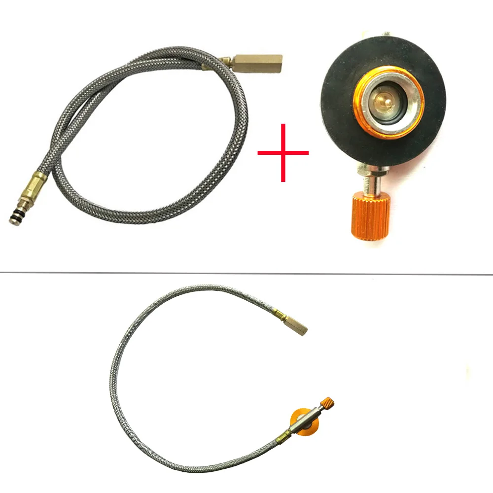 Кемпинг Пешие прогулки Пикник газовая плита Пропан Шланг расширение с пропановым Бак конвертер клапан пополнения адаптер регулятор