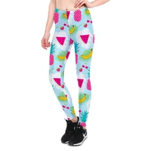 JIGERJOGER/ г., свежие фрукты, розовый банан, арбуз, принт для девочек, большие размеры, спортивные штаны, женские леггинсы, большие размеры 4xl