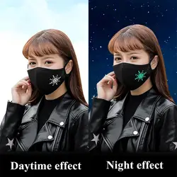 Fashin хлопок защитная маска индивидуальность узор компас эффект подсветки анти-пыли туман PM2.5 черный Для мужчин и Для женщин пыли маска