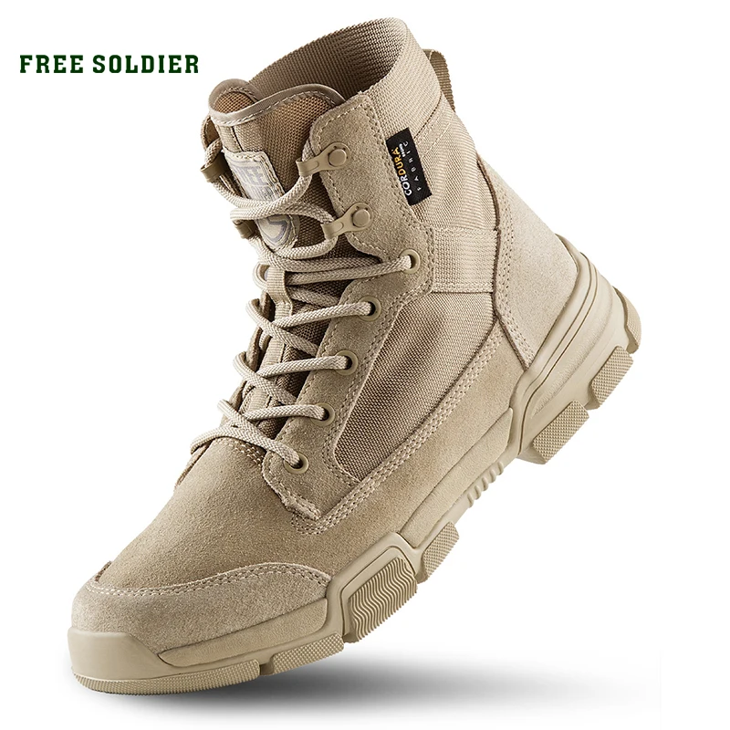 FREE SOLDIER men's tactical wear-resistant boot super lightweight breathable hiking boot