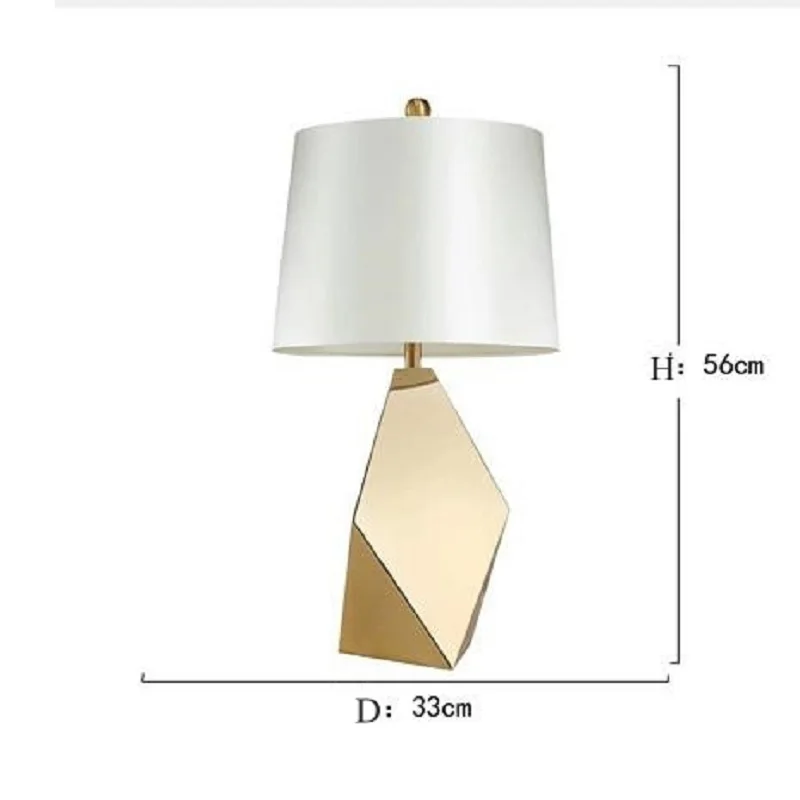 LukLoy Золотая американская современная светодиодная настольная лампа простая Роскошная настольная лампа для гостиной прикроватная Спальня светодиодный креативная настольная лампа